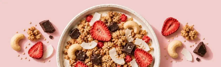 Powerlogy Upgraded Low Carb Granola Choco &amp; Strawberry 350 g